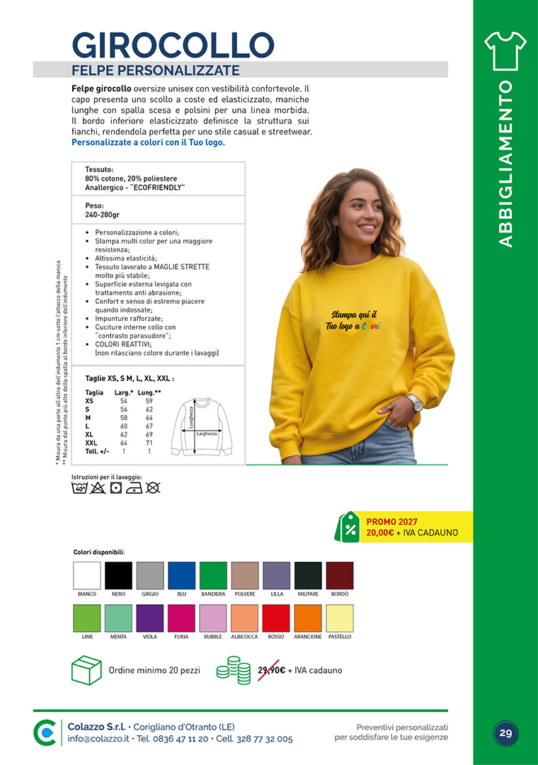 Catalogo di Prodotti Promozionali per Aziende di Colazzo Srl